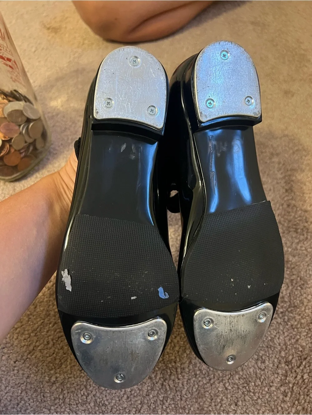 Capezio Black Patent Mary Jane Tap Shoes for Kids